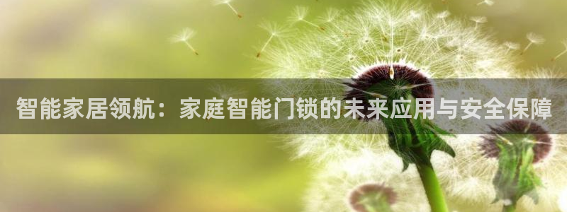 富联娱乐注册毛判官333OO：智能家居领航：家庭智能门锁的未