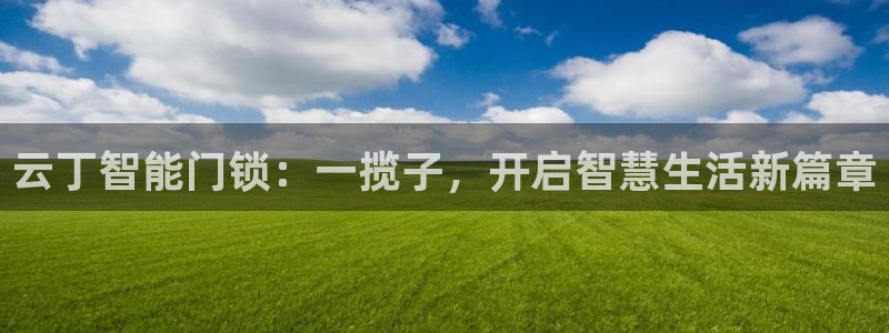 富联娱乐在线网站首页：云丁智能门锁：一揽子，开启智慧生活新篇