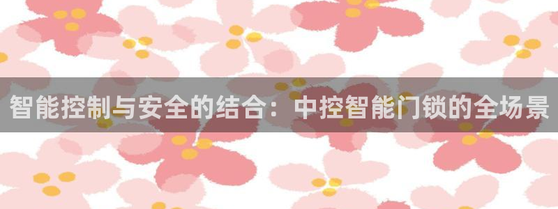 富联娱乐下载免费版app：智能控制与安全的结合：中控智能门锁