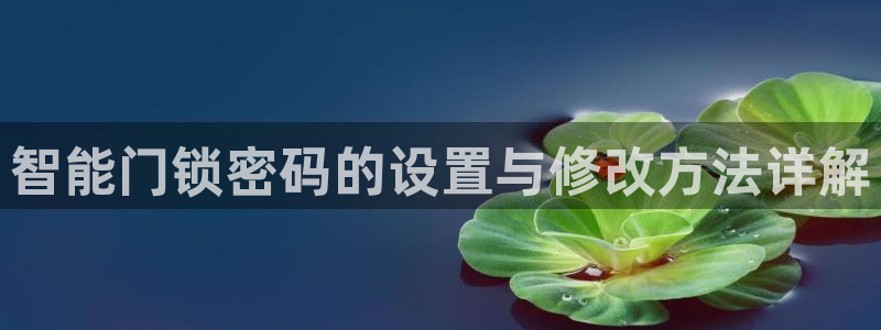 富联娱乐平台下载安装：智能门锁密码的设置与修改方法详解